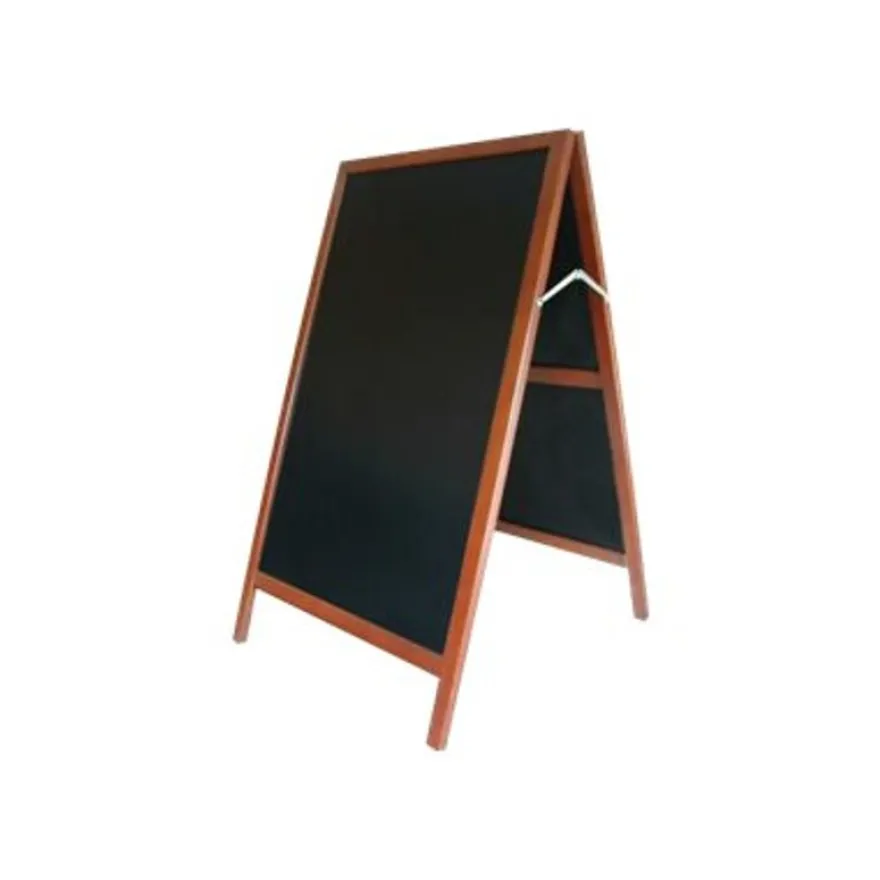 Bequet - Chevalet de trottoir ardoise "Alizé" - cadre bois exotique - 115 x 65 cm