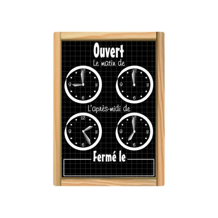 Bequet - Panneau horaires "écolière" - 24 x 16 cm