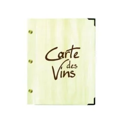 Bequet Authentic - Carte des vins rechargeable - 15 x 21,5 cm - imitation bois