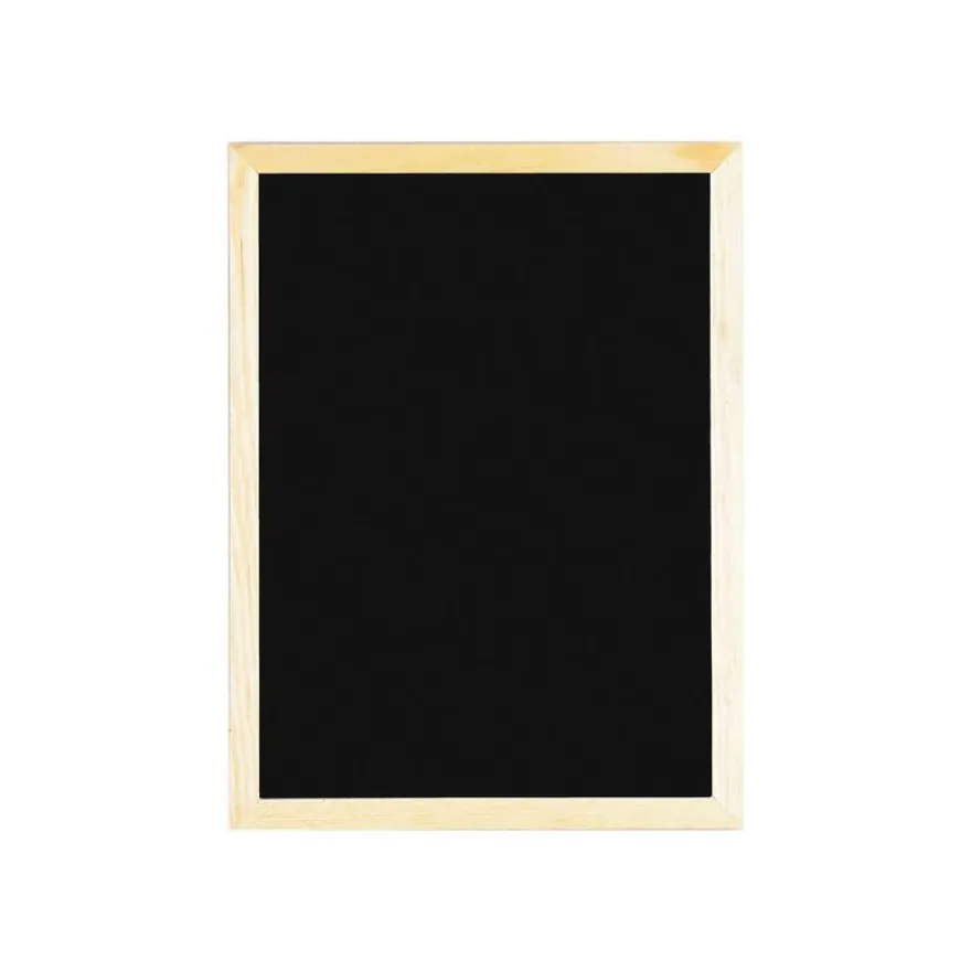 Bequet Evolution - Tableau ardoise noire - 30 x 40 cm - encadrement pin naturel