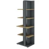Bibliothèque haute ARCADE - L60 x H182 x P45 - 4 étagères - anthracite