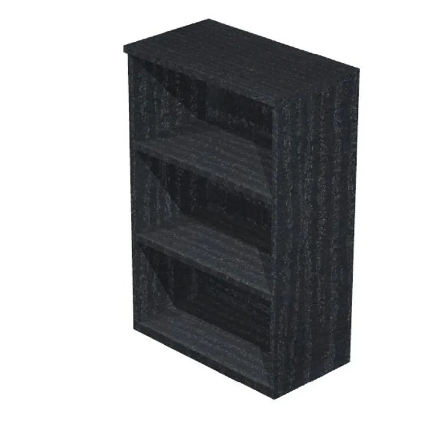 Bibliothèque haute Trend - L80xP35xH120 cm - sans porte - imitation frêne