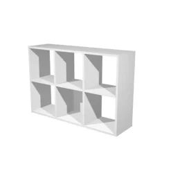 Bibliothèque modulaire MAXICOLOR - 6 cases - blanc