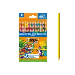 BIC – 48 crayons de couleur Kids Smooth – Coloris assortis