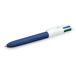 BIC 4 Couleurs Bois - Stylo à bille 4 couleurs effet bois - disponible dans différentes couleurs