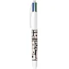 BIC 4 Couleurs Décors Square Stylo-Bille Rétractable et Rechargeable Pointe Moyenne (1,0 mm)