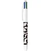 BIC 4 Couleurs Décors Waves Stylo-Bille Rétractable et Rechargeable Pointe Moyenne (1,0 mm)