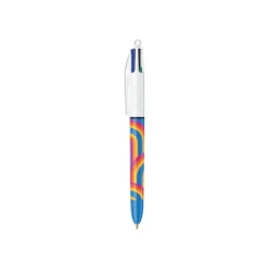 BIC 4 Couleurs Decors - Stylo bille 4 couleurs - noir, bleu, rouge, vert - 1 mm - moyen - rétractable