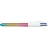 BIC 4 Couleurs Shine Gradient - Stylo à bille 4 couleurs - pastel irisé