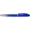 BIC 4 Couleurs Smooth Stylos-Bille Rétractables à Pointe Moyenne (1 mm) avec corps bleu roi dégradé - Couleurs d’Encre Assorties,
