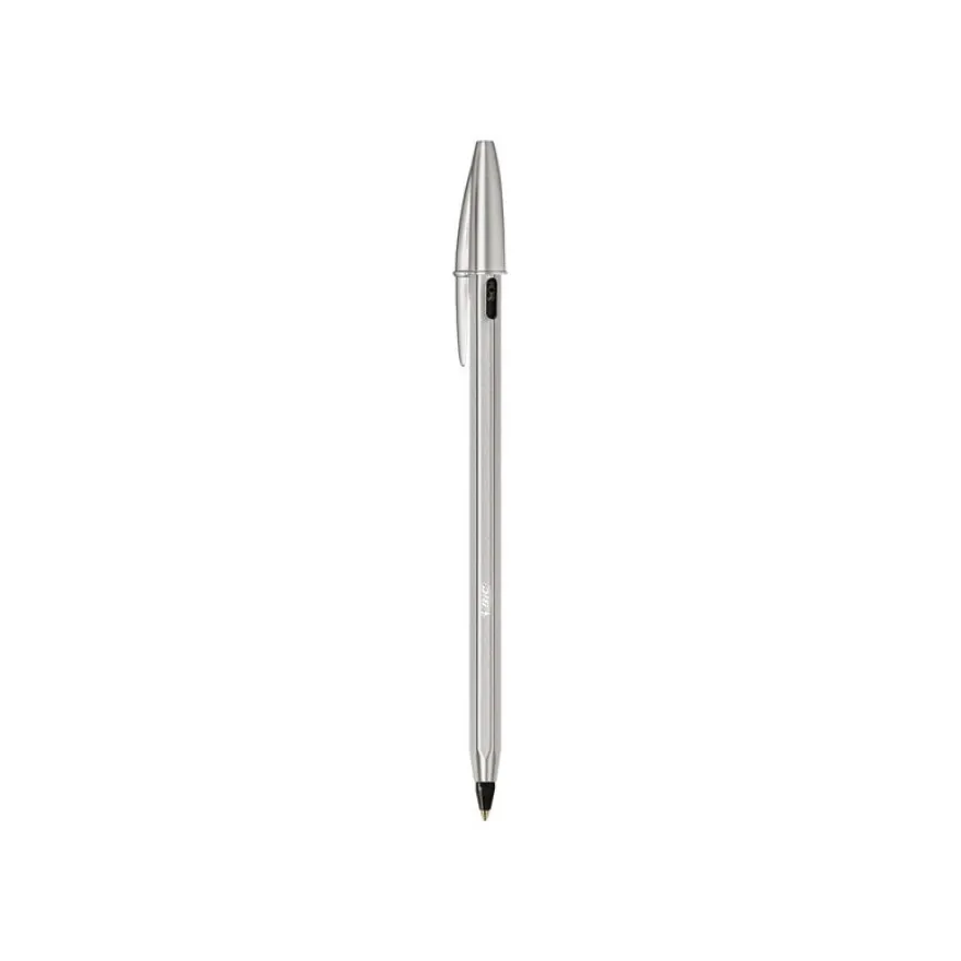 BIC Cristal Re'New - Stylo à bille noir + 2 recharges
