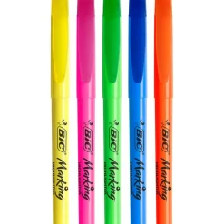 BIC Highlighter - Pack de 5 surligneurs - couleurs assorties