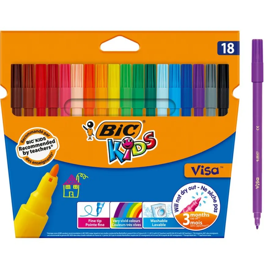BIC Kids Visa - 18 Feutres
