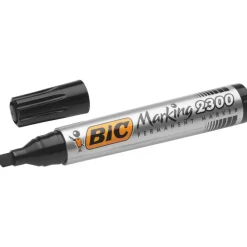 BIC MARKING 2300 - Pack de 4 marqueurs permanents - pointe biseau - couleurs assorties