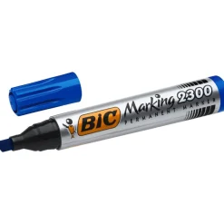 BIC MARKING 2300 - Pack de 12 marqueurs permanents - pointe biseau - bleu