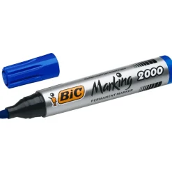 BIC MARKING 2000 - Pack de 12 marqueurs permanents - pointe ogive - bleu