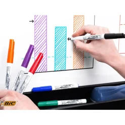 BIC VELLEDA 1741 - Marqueur effaçable - pointe ogive - rouge