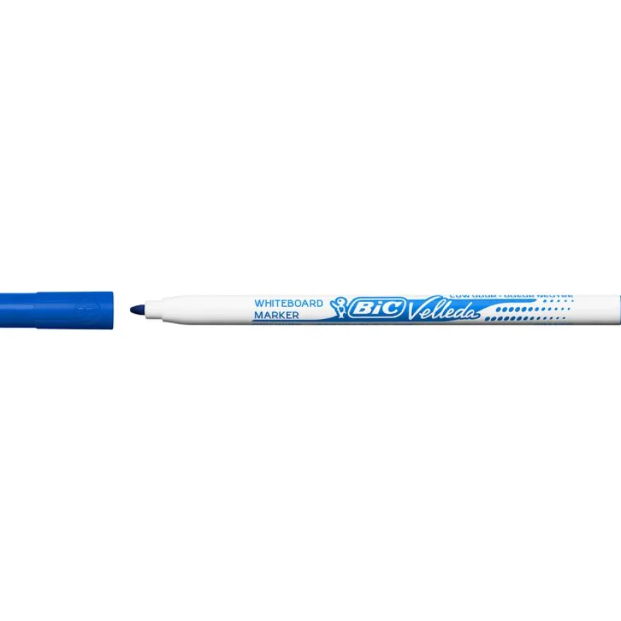 BIC VELLEDA 1721 - Pack de 2 marqueurs effaçables - pointe fine - bleu