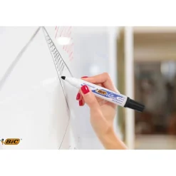 BIC VELLEDA 1701 - Pack de 4 marqueurs effaçables - pointe ogive - couleurs assorties