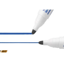 BIC VELLEDA 1701 - Pack de 4 marqueurs effaçables - pointe ogive - couleurs assorties