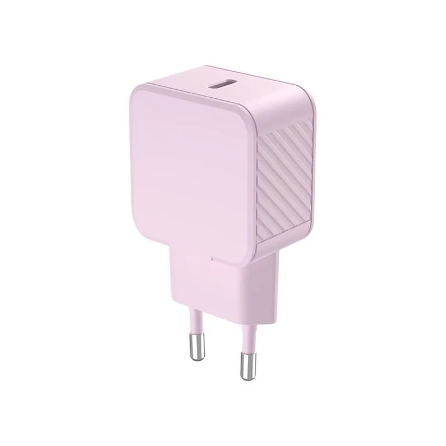 BigBen - Adaptateur alimentation - CA / USB-C - 20 Watt - rose