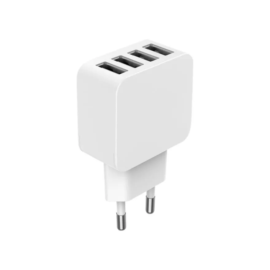 BigBen - adaptateur secteur - 4 x USB-A - blanc