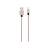 Bigben - câble de charge et de synchronisation USB/Connectique Lightning - 2 m - tissé rose