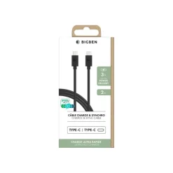 Bigben - Câble de charge et de synchronisation USB-C - 2 m - noir