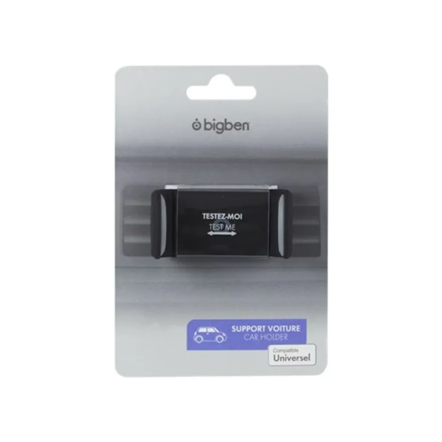 Bigben - support de voiture pour smartphone avec fixation par clip sur grille aération