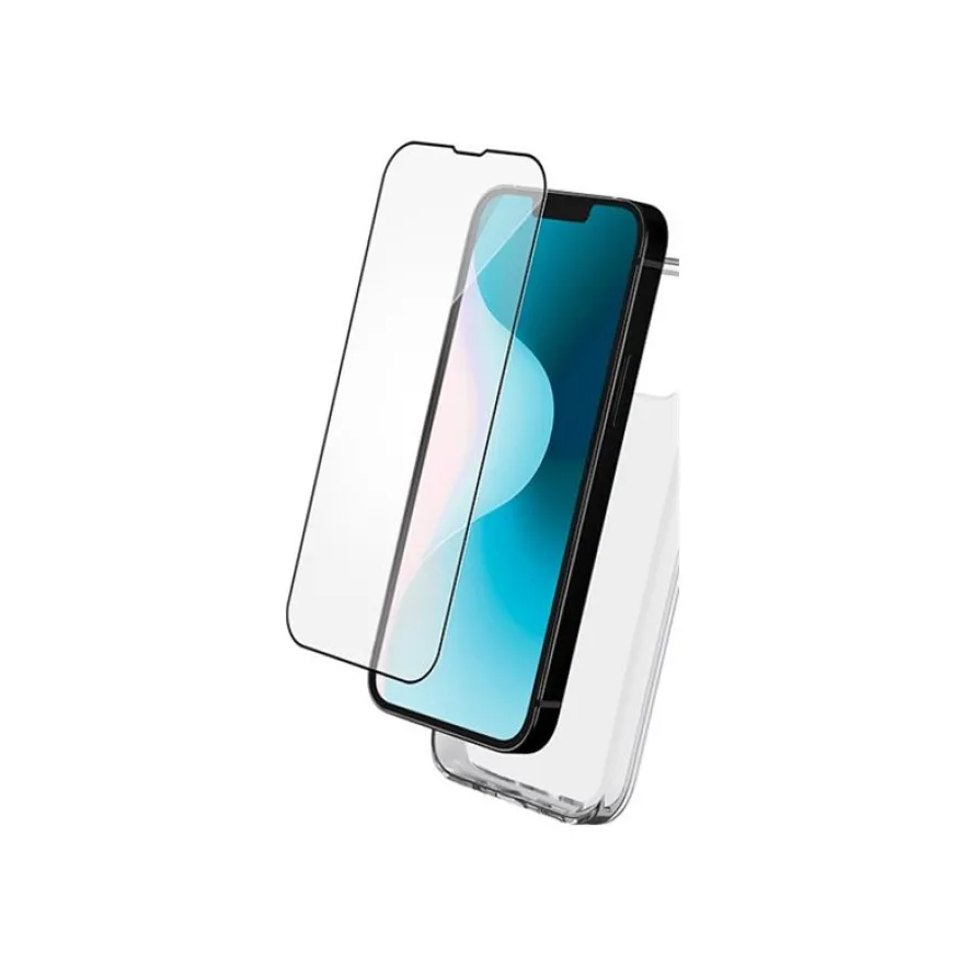 BIGBEN Connected - Coque de protection avec verre trempé pour Apple iPhone 16 - transparent