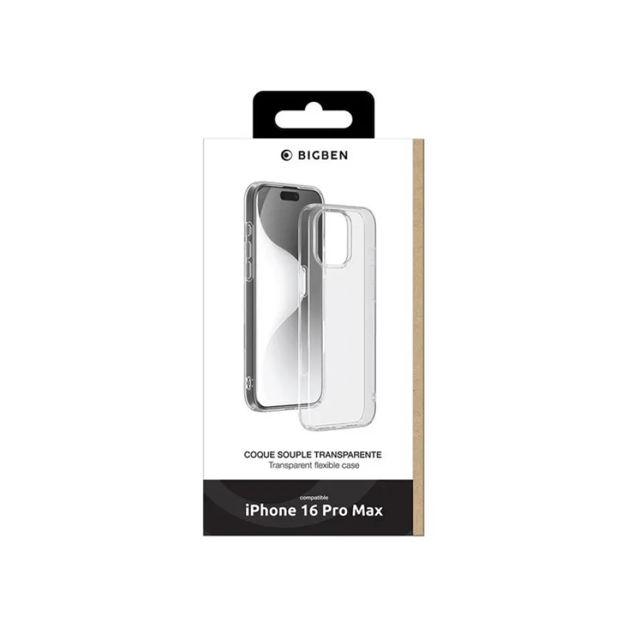 BIGBEN Connected - Coque de protection pour Apple iPhone 16 Pro Max - transparent