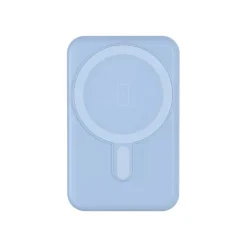 BIGBEN Connected - Banque d'alimentation - magnetic MagSafe wireless, Qi - 5000 mAh - 10 Watt - 2 connecteurs de sortie (USB, 24 pin USB-C) - bleu