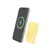 BIGBEN Connected - Batterie externe - Magsafe, Qi - 5000 mAh - 2 connecteurs de sortie (USB, USB-C) - jaune