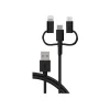 Bigben Connected - Câble 3 en 1 USB A/micro USB & USB C & Lightning - 1.2 m - noir