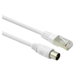 BIGBEN Connected - Câble d'antenne - connecteur IEC pour RJ-45 CAT7 S/FTP - 2 m - blanc