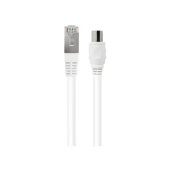 BIGBEN Connected - Câble d'antenne - connecteur IEC pour RJ-45 CAT7 S/FTP - 2 m - blanc