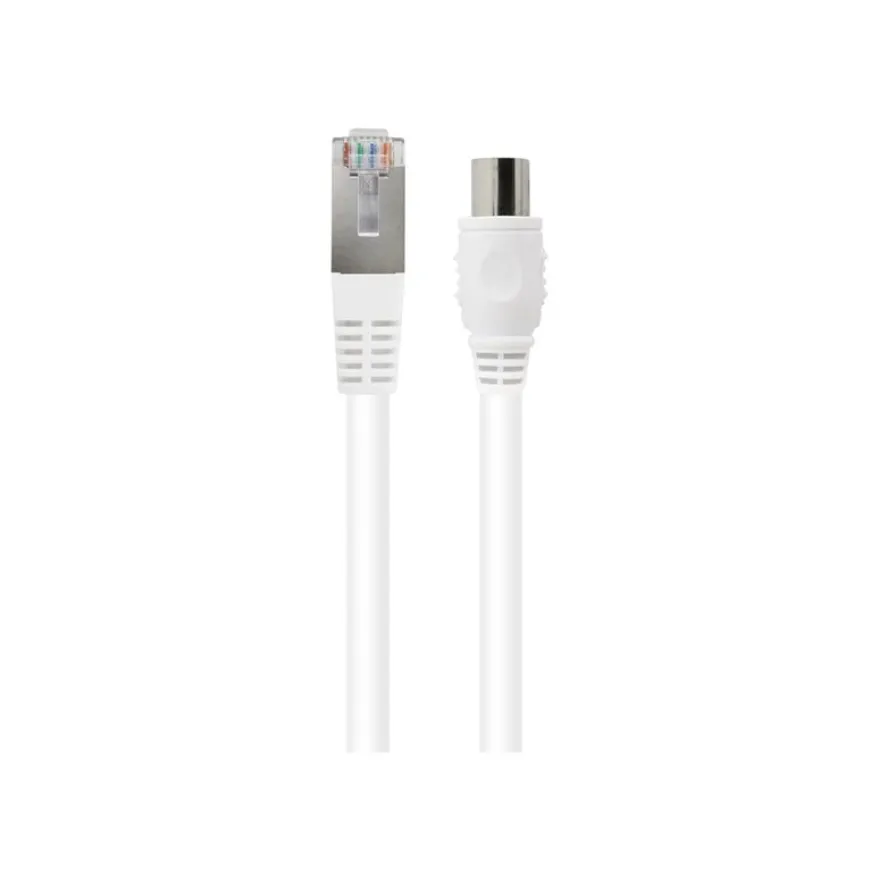 BIGBEN Connected - Câble d'antenne - connecteur IEC pour RJ-45 CAT7 S/FTP - 2 m - blanc