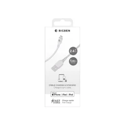 BIGBEN Connected - Câble Lightning - USB mâle pour Lightning mâle - 1.2 m - blanc