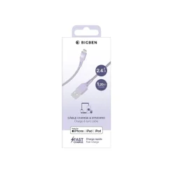 BIGBEN Connected - Câble Lightning - USB mâle pour Lightning mâle - 1.2 m - violet