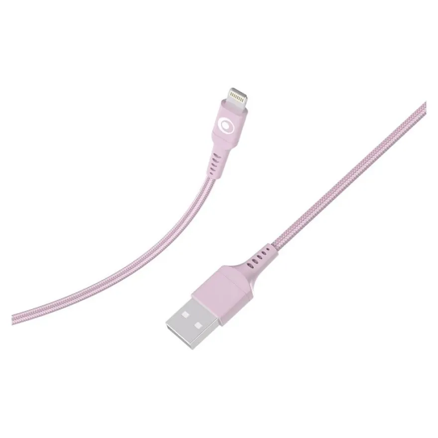 BIGBEN Connected - Câble Lightning - USB mâle pour Lightning mâle - 1.2 m - rose