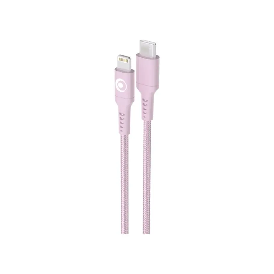 BIGBEN Connected - Câble Lightning - 24 pin USB-C mâle pour Lightning mâle - 1.2 m - rose