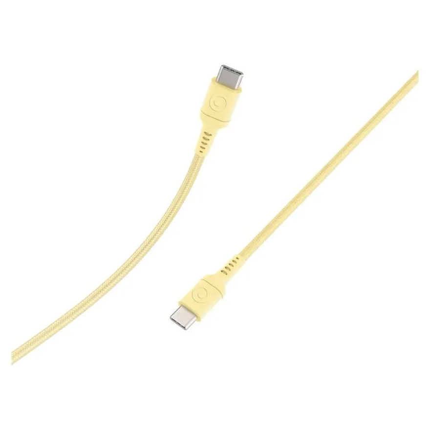 BIGBEN Connected - Câble USB - USB-C (M) pour USB-C (M) - 1.2 m - jaune