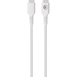 Bigben Connected - Câble USB-C vers USB-C - Tissé - 1,2m - Blanc