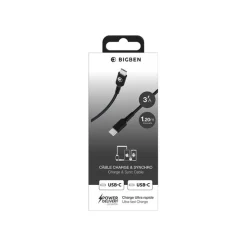 BIGBEN Connected - Câble USB-C pour 24 pin USB-C (M) - 3A/60W - 1.2 m - noir