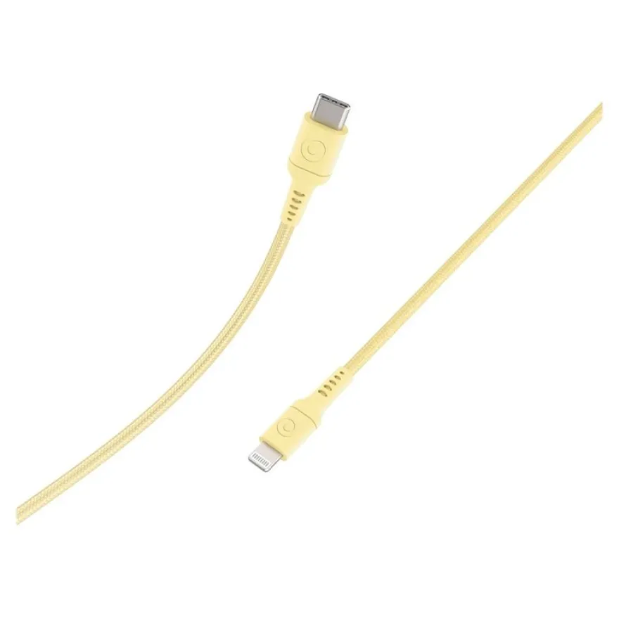 BIGBEN Connected - Câble USB - USB-C (M) pour Lightning (M) - 1.2 m - jaune