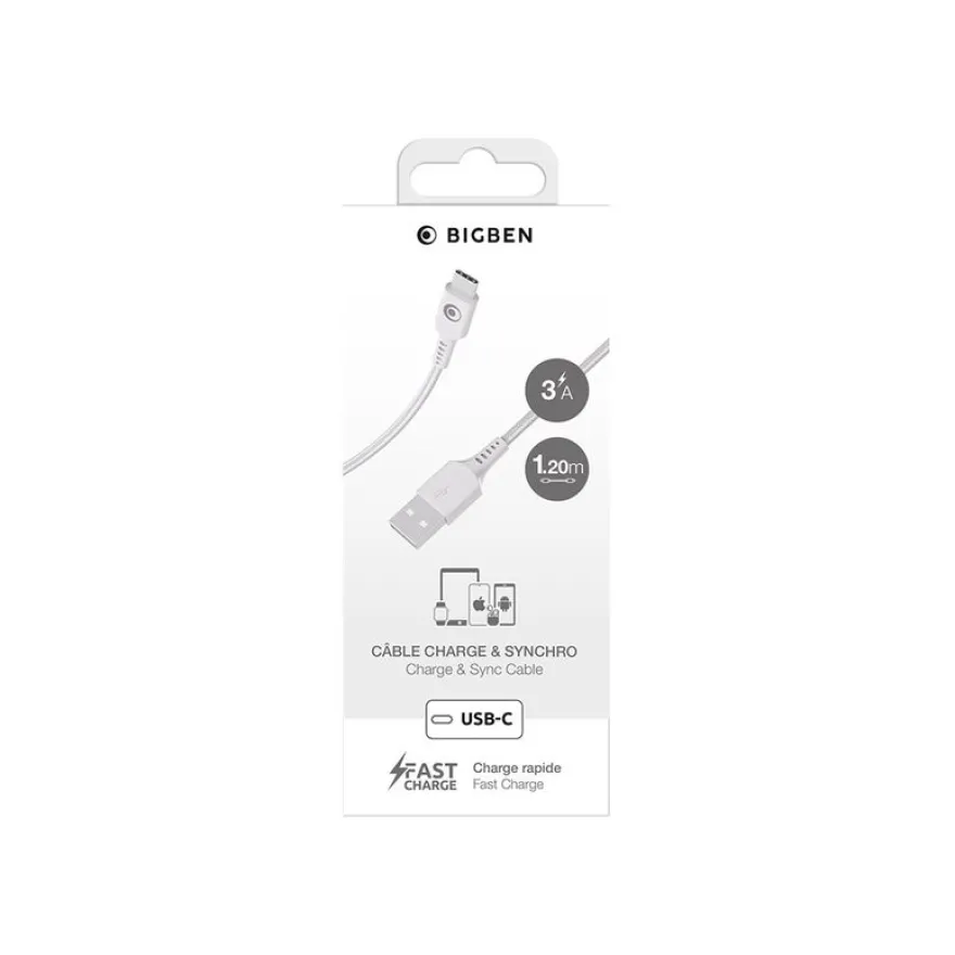 BIGBEN Connected - Câble USB pour 24 pin USB-C (M) - 1.2 m - blanc