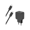 BIGBEN Connected - chargeur secteur pour smartphone - 25W - Power Delivry GaN + Cable USB C/ USB C - Noir
