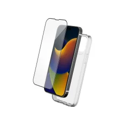 Bigben Connected - coque de protection + verre trempé pour Apple iPhone 15 Plus - transparent