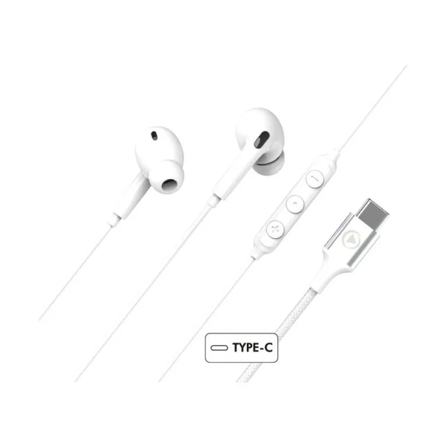 BigBen Connected - Ecouteurs filaire avec micro - intra-auriculaire - blanc