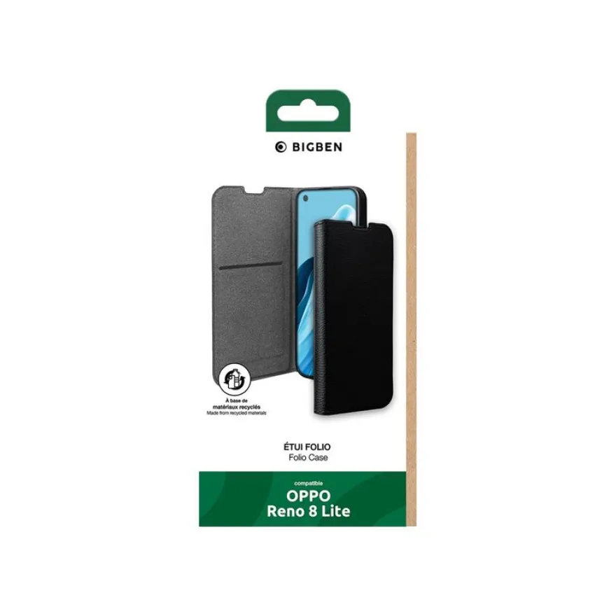 Bigben Connected - Etui folio pour Oppo Reno 8 lite - noir